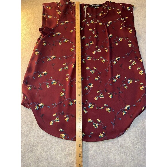 Alice Blue Women’s Floral Blouse Size XS Cap Sleeve - Picture 5 of 7